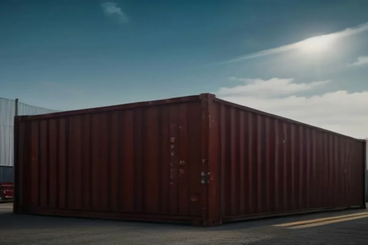 Freight containers at a regional logistics terminal