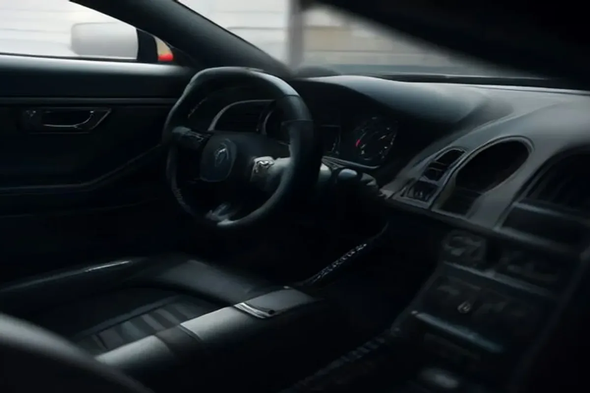 Modern car interior with digital controls