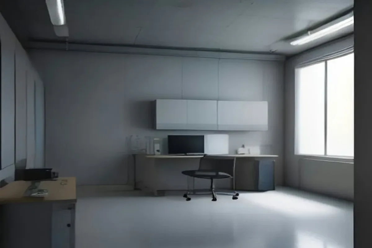 Modern research laboratory interior